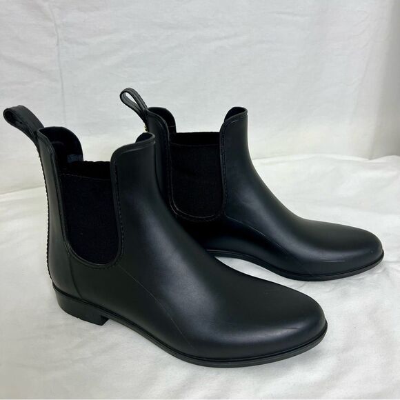 SAM EDELMAN Tinsley Matte Chelsea Rain Booties Boots Black Size 8 - Picture 2 of 10